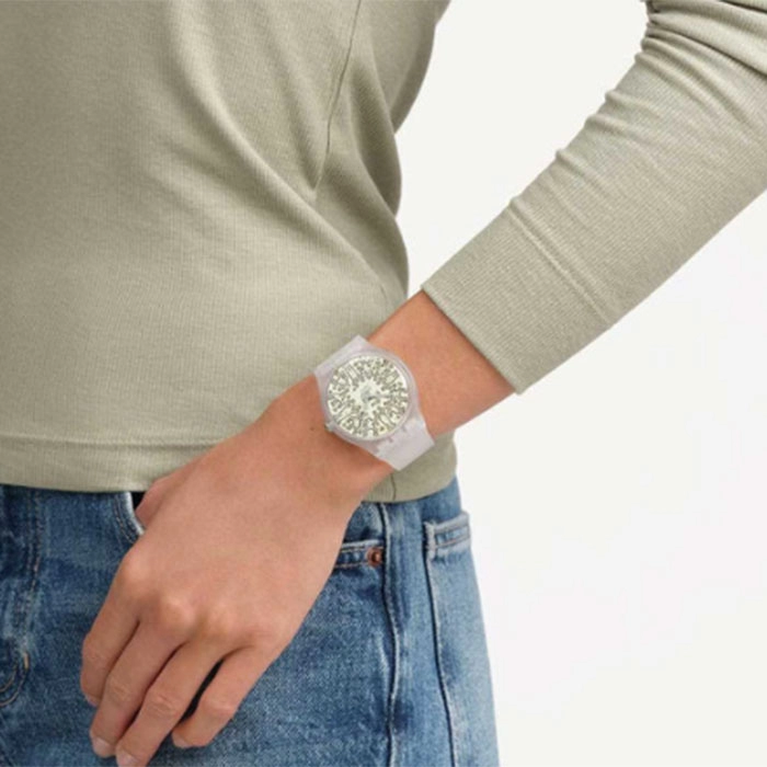 ΡΟΛΟΙ SWATCH  SO29Z145 SWATCH From The Archive White Silicone Strap