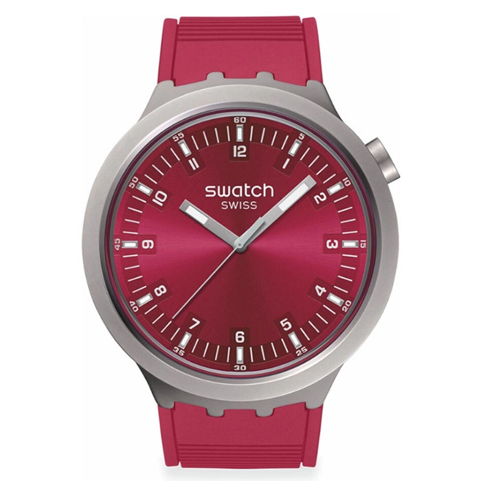 ΡΟΛΟΙ SWATCH SB07S104 SWATCH Scarlet Shimmer Red Rubber Strap
