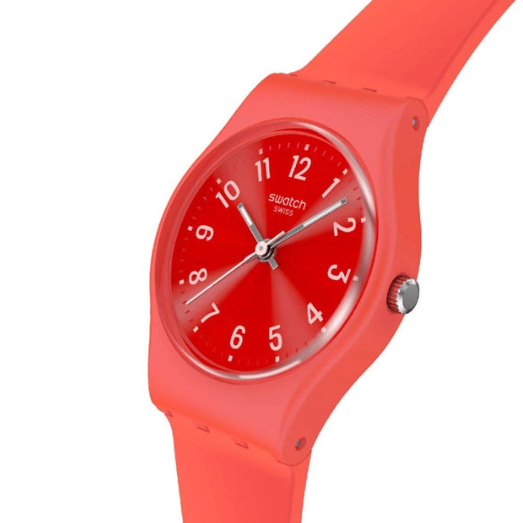 ΡΟΛΟΙ SWATCH  LP165 SWATCH Essentials Notes Of Coral Silicone Strap