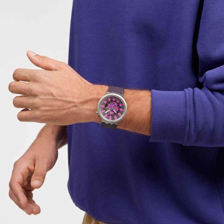 ΡΟΛΟΙ SWATCH SB07S120 SWATCH Audacious Acai Purple Silicone Strap