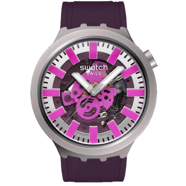 ΡΟΛΟΙ SWATCH SB07S120 SWATCH Audacious Acai Purple Silicone Strap