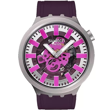 ΡΟΛΟΙ SWATCH SB07S120 SWATCH Audacious Acai Purple Silicone Strap