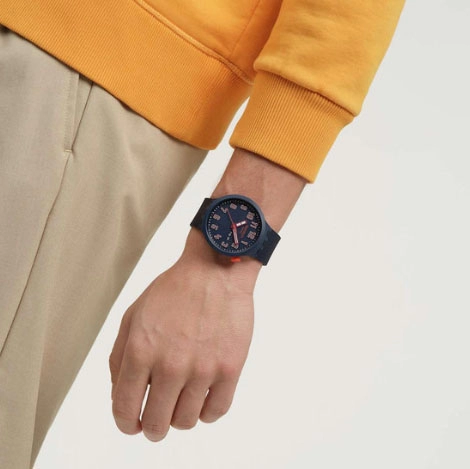 ΡΟΛΟΙ SWATCH SB01S700  SWATCH Essentials Essentially Confident Two Tone Silicone Strap