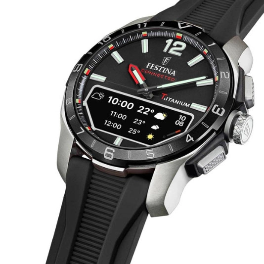 ΡΟΛΟΙ FESTINA   F23000/4 FESTINA Connected D Smartwatch Black Rubber Strap