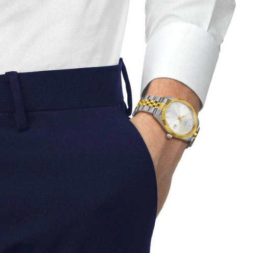 ΡΟΛΟΙ TISSOT  T1564102203100 TISSOT T-Classic Ballade Two Tone Stainless Steel Bracelet