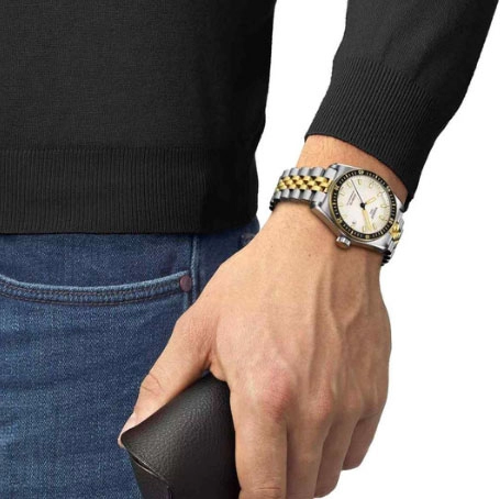ΡΟΛΟΙ TISSOT  T1494072201100 TISSOT T-Sport PR516 Powermatic 80 Automatic Two Tone Stainless Steel Bracelet