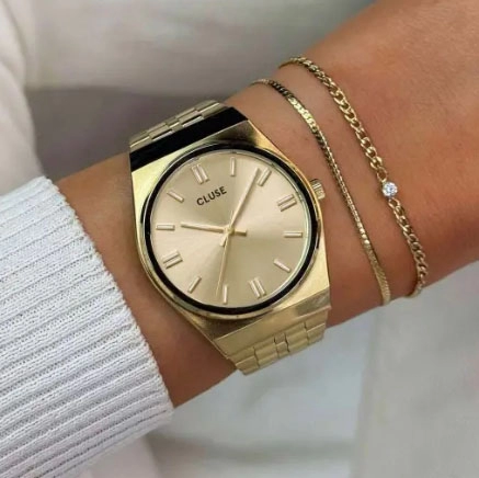 ΡΟΛΟΙ CLUSE CW35104 CLUSE Retro 70's Gold Stainless Steel Bracelet