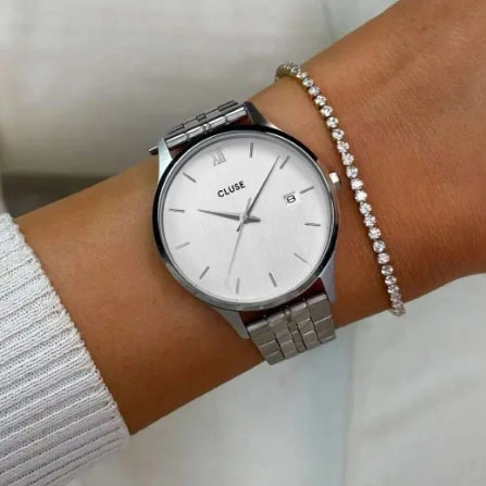 ΡΟΛΟΙ CLUSE CW14303 CLUSE Minuit Silver Stainless Steel Bracelet