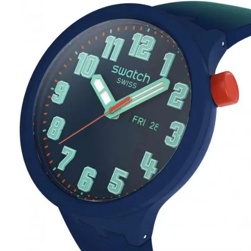 ΡΟΛΟΙ SWATCH SB01N700 SWATCH Essentials Essentially Bold Blue Silicone Strap