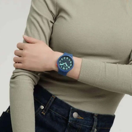 ΡΟΛΟΙ SWATCH SB01N700 SWATCH Essentials Essentially Bold Blue Silicone Strap