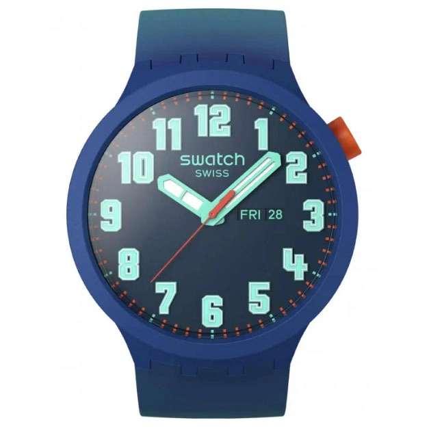ΡΟΛΟΙ SWATCH SB01N700 SWATCH Essentials Essentially Bold Blue Silicone Strap