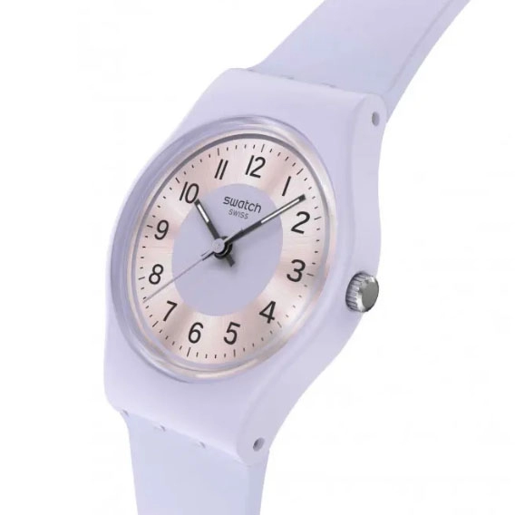 ΡΟΛΟΙ SWATCH  LV121 SWATCH Essentials Lilac Lightness Two Tone Silicone Strap
