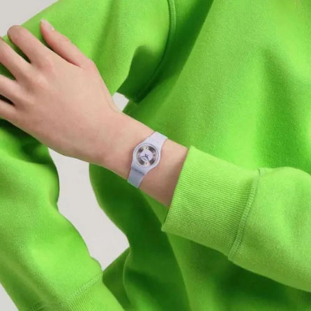 ΡΟΛΟΙ SWATCH  LV121 SWATCH Essentials Lilac Lightness Two Tone Silicone Strap