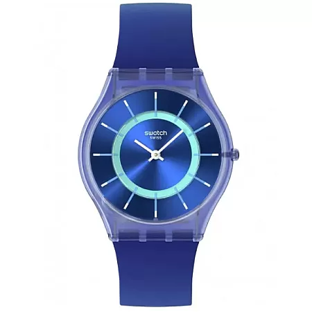 ΡΟΛΟΙ SWATCH  SS08I100 SWATCH Essentials Jammy Grape Dream Blue Silicone Strap