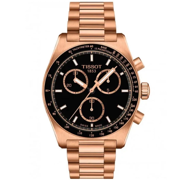 ΡΟΛΟΙ TISSOT  T1494173305100 TISSOT PR516 Chronograph Rose Gold Stainless Steel Bracelet