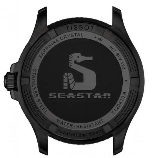 ΡΟΛΟΙ TISSOT  T1204103342100  TISSOT Seastar 1000 Black Stainless Steel Bracelet
