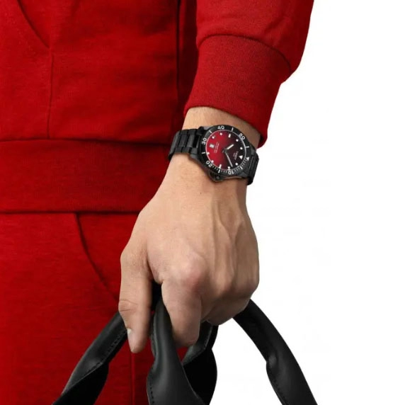 ΡΟΛΟΙ TISSOT  T1204103342100  TISSOT Seastar 1000 Black Stainless Steel Bracelet