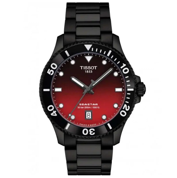 ΡΟΛΟΙ TISSOT  T1204103342100  TISSOT Seastar 1000 Black Stainless Steel Bracelet