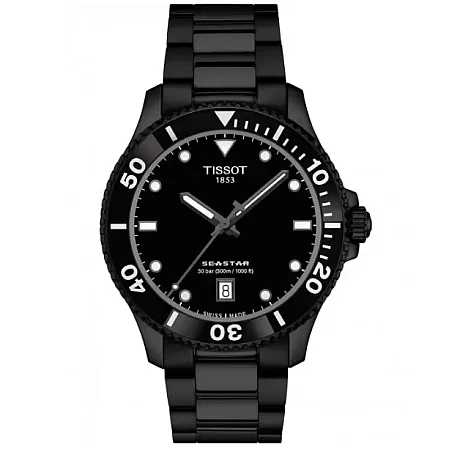 ΡΟΛΟΙ TISSOT  T1204103305100  TISSOT Seastar 1000 Black Stainless Steel Bracelet