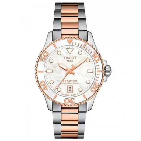 ΡΟΛΟΙ TISSOT  T1202102211100  TISSOT Seastar 1000 Two Tone Stainless Steel Bracelet