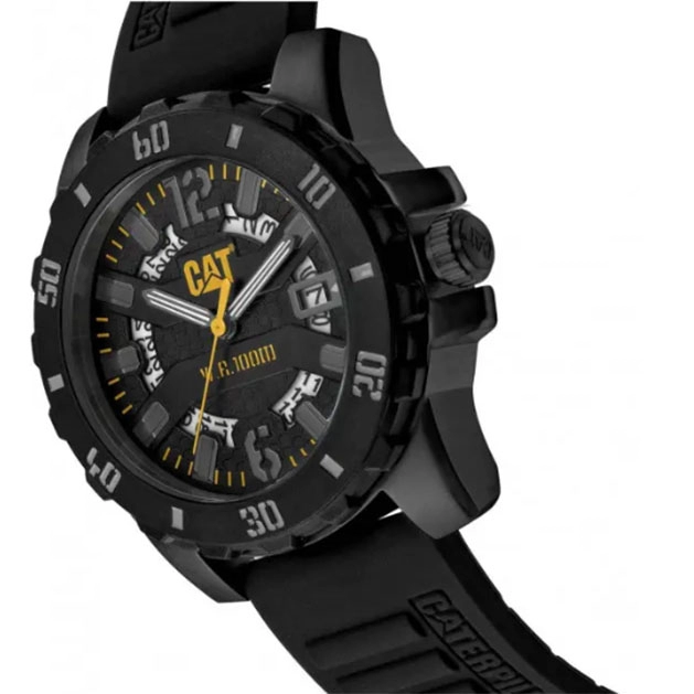 ΡΟΛΟΙ CATERPILLAR  AR16121131 CATERPILLAR Steel Barricade Black Silicone Strap