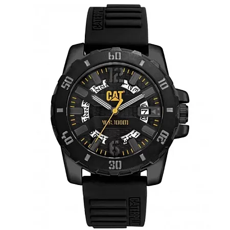 ΡΟΛΟΙ CATERPILLAR  AR16121131 CATERPILLAR Steel Barricade Black Silicone Strap