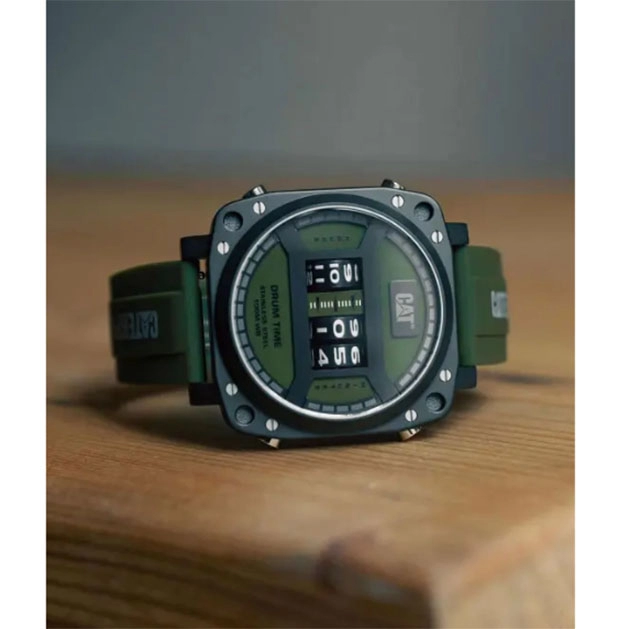 ΡΟΛΟΙ CATERPILLAR   DR16123311 CATERPILLAR Drum Green Silicone Strap