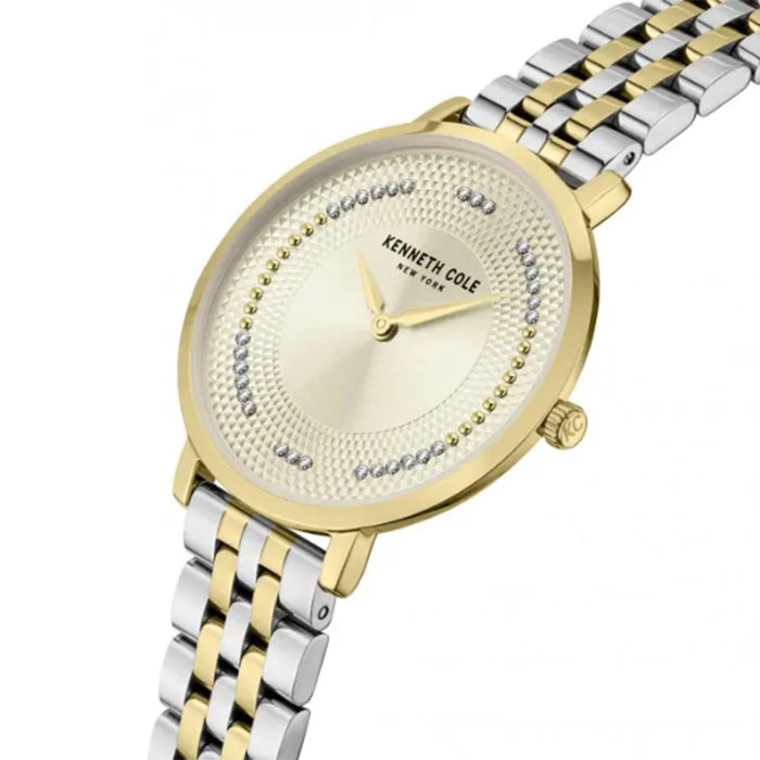 Ρολόι KENNETH COLE KCWLG0048104 KENNETH COLE Modern Classic Crystals Two Tone Stainless Steel Bracelet