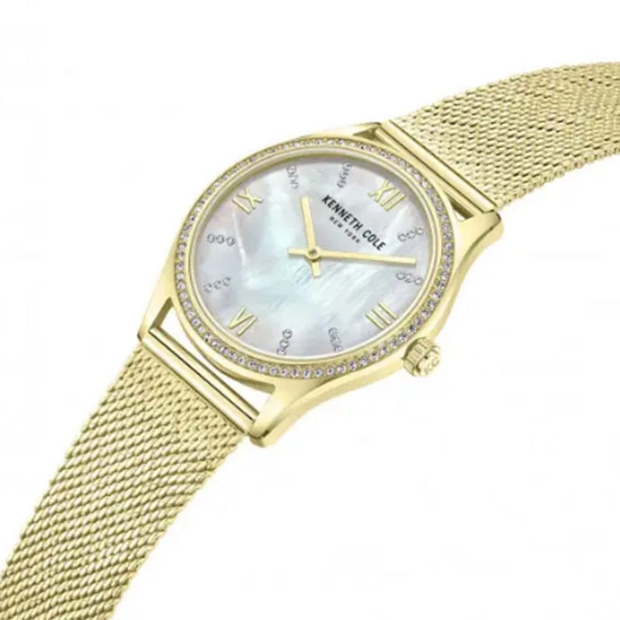 Ρολόι KENNETH COLE KCWLG0048303 KENNETH COLE Modern Classic Crystals Gold Stainless Steel Bracelet