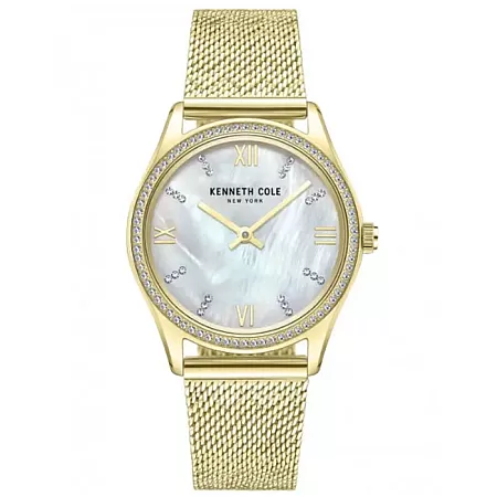 Ρολόι KENNETH COLE KCWLG0048303 KENNETH COLE Modern Classic Crystals Gold Stainless Steel Bracelet