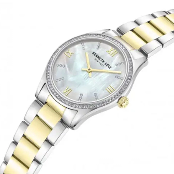 Ρολόι KENNETH COLE KCWLG0048302 KENNETH COLE Modern Classic Crystals Two Tone Stainless Steel Bracelet