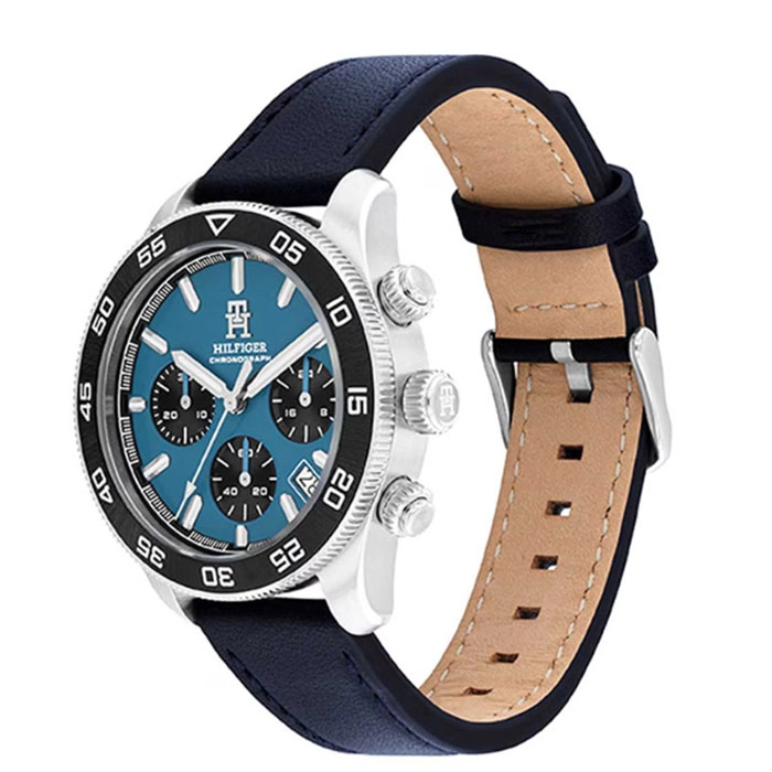 ΡΟΛΟΙ TOMMY HILFIGER 1792187 TOMMY HILFIGER Chronograph Blue Leather Strap