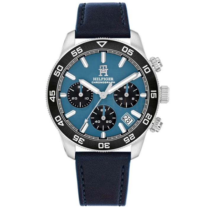 ΡΟΛΟΙ TOMMY HILFIGER 1792187 TOMMY HILFIGER Chronograph Blue Leather Strap