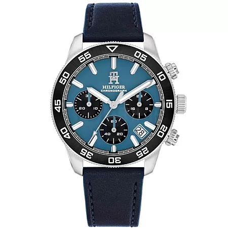 ΡΟΛΟΙ TOMMY HILFIGER 1792187 TOMMY HILFIGER Chronograph Blue Leather Strap