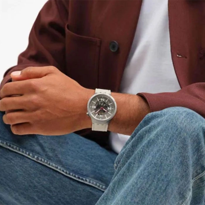 ΡΟΛΟΙ SWATCH SB07S125 SWATCH Essentials Confident Moment Beige Silicone Strap