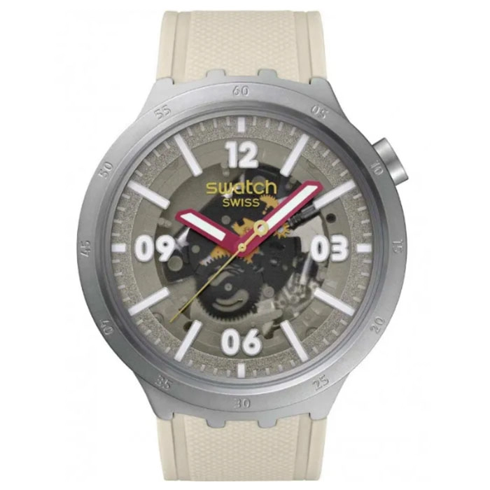 ΡΟΛΟΙ SWATCH SB07S125 SWATCH Essentials Confident Moment Beige Silicone Strap