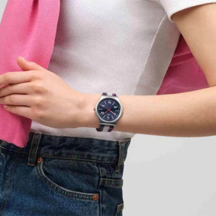 ΡΟΛΟΙ SWATCH  SS07S148 SWATCH Essentials Beside The Sea Multicolor Fabric Strap