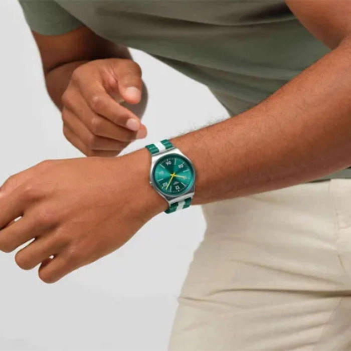 ΡΟΛΟΙ SWATCH   SS07S149 SWATCH Essentials Casual Stripe Multicolor Fabric Strap