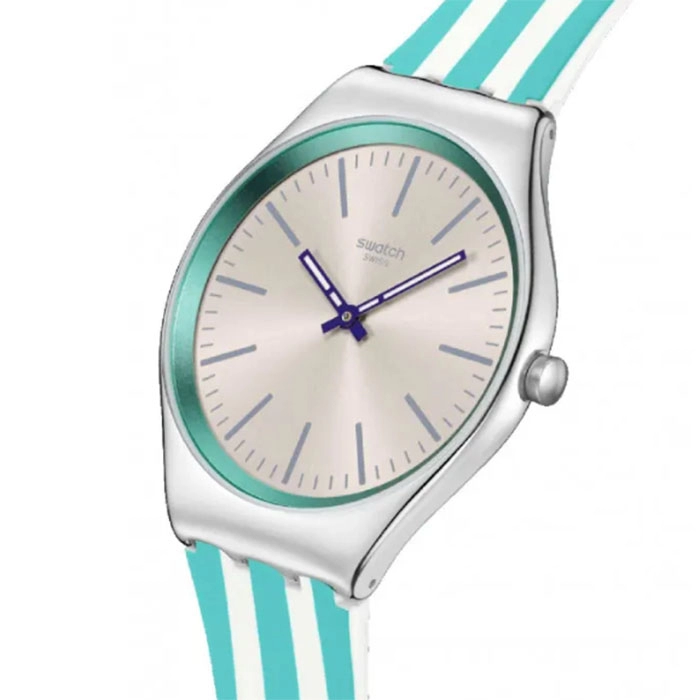 ΡΟΛΟΙ SWATCH  SYXS160 SWATCH Essentials Beach Hour Two Tone Silicone Strap