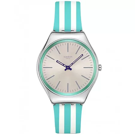 ΡΟΛΟΙ SWATCH  SYXS160 SWATCH Essentials Beach Hour Two Tone Silicone Strap