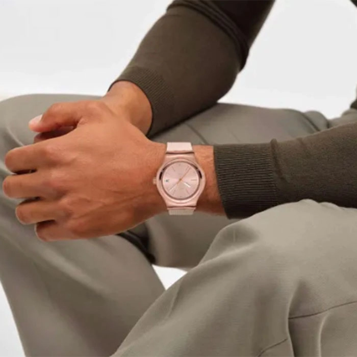 ΡΟΛΟΙ SWATCH YIG402 SWATCH Essentials Secret Moves Automatic Pink Silicone Strap