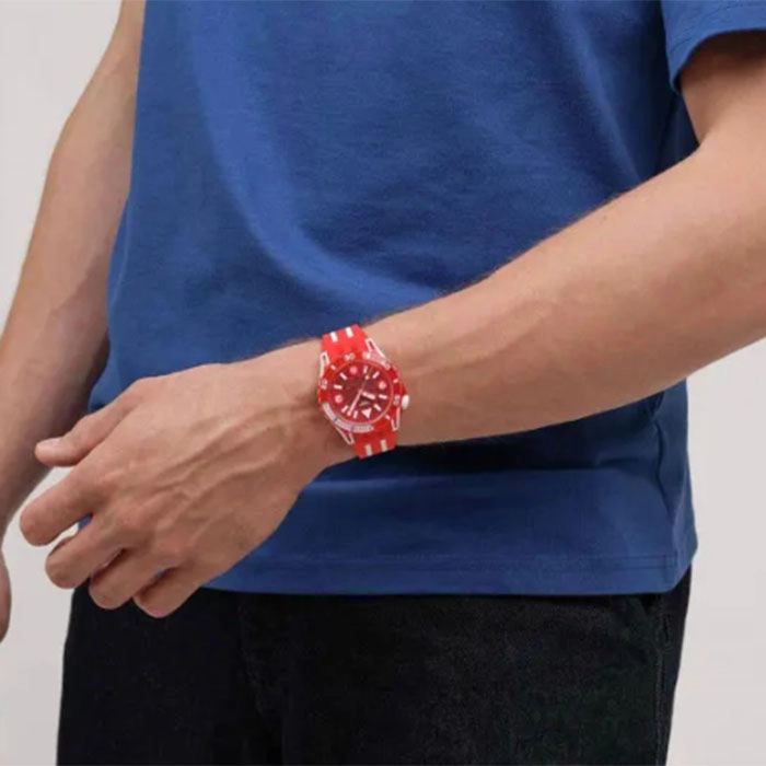 ΡΟΛΟΙ SWATCH   SSCU09R100 Ρολόι SWATCH Scubaqua Lion’s Mane Two Tone Silicone Strap