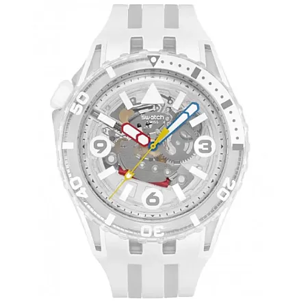 ΡΟΛΟΙ SWATCH SSCU09K100 SWATCH Scubaqua Aurelia Aurita Two Tone Silicone Strap