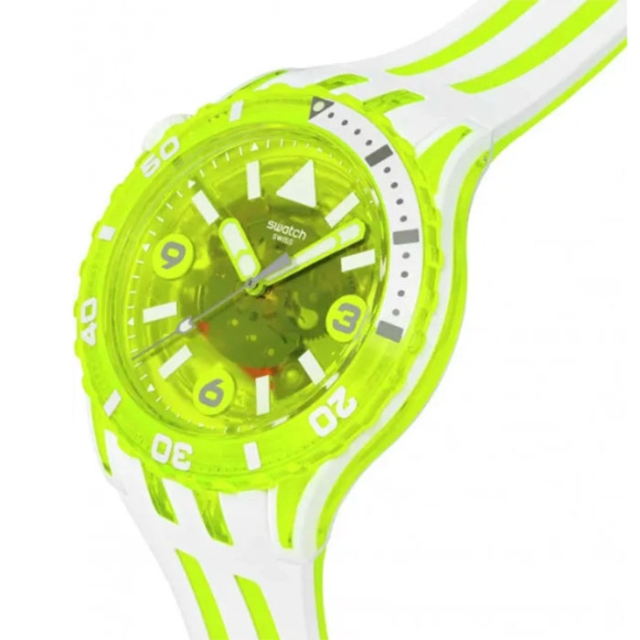 ΡΟΛΟΙ SWATCH SSCU09J100 SWATCH Scubaqua Egg Yolk Two Tone Silicone Strap
