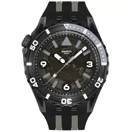 ΡΟΛΟΙ SWATCH  SSCU09B100 SWATCH Scubaqua Black Sea Nettle Two Tone Silicone Strap