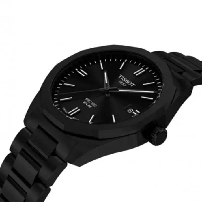ΡΟΛΟΙ TISSOT  T1514223305100 TISSOT T-Classic PRC 100 Solar Black Stainless Steel Bracelet