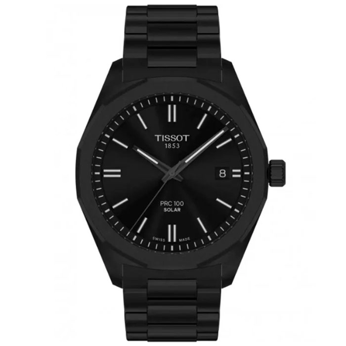 ΡΟΛΟΙ TISSOT  T1514223305100 TISSOT T-Classic PRC 100 Solar Black Stainless Steel Bracelet