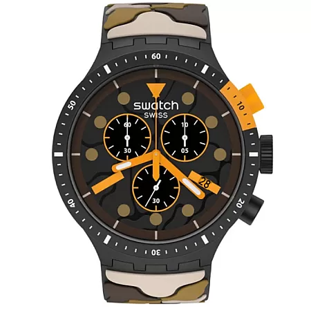 ΡΟΛΟΙ SWATCH SB02B410 SWATCH Big Bold Escapedesert Camo Silicone Strap