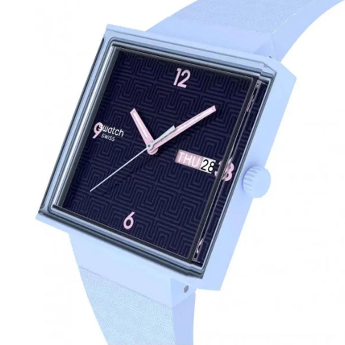 ΡΟΛΟΙ SWATCH  SO34L701 SWATCH Essentials Bright Angle Light Blue Silicone Strap