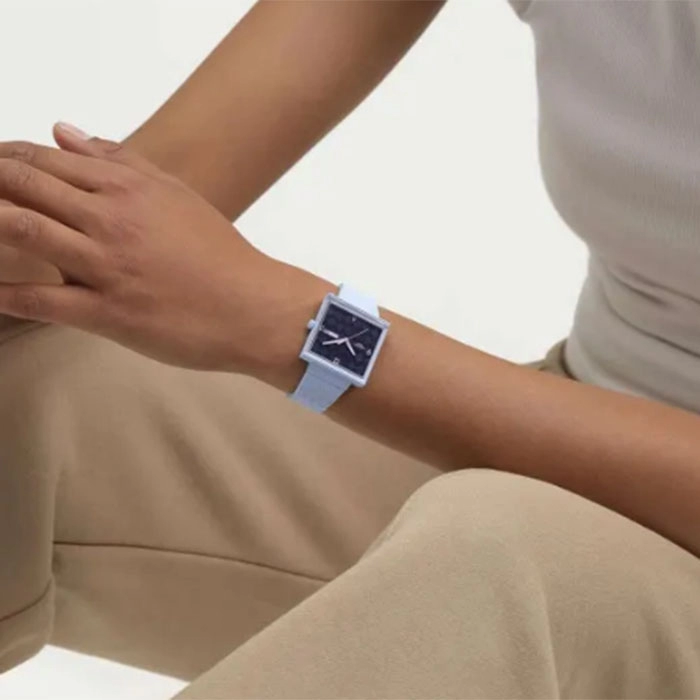 ΡΟΛΟΙ SWATCH  SO34L701 SWATCH Essentials Bright Angle Light Blue Silicone Strap